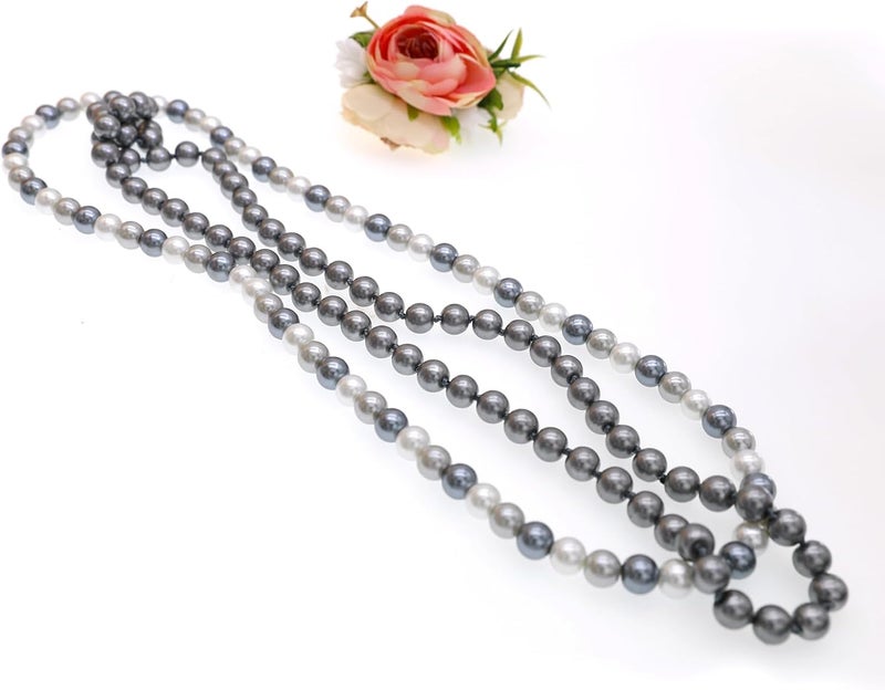 WEWE Pearl Choker Necklace for Women AAA+ Simulated Shell Pearl Necklace Strand Variety Of Colors 10mm Pearls Length 17 Inches - Image 3